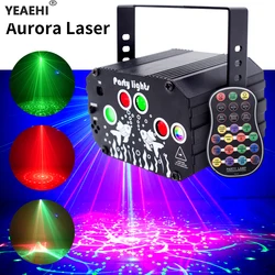 Laser Light,DJ Disco Stage Party Sound Activated RGB Led Projector Time Function With Voice Control Laser Projector Lamp for Xms