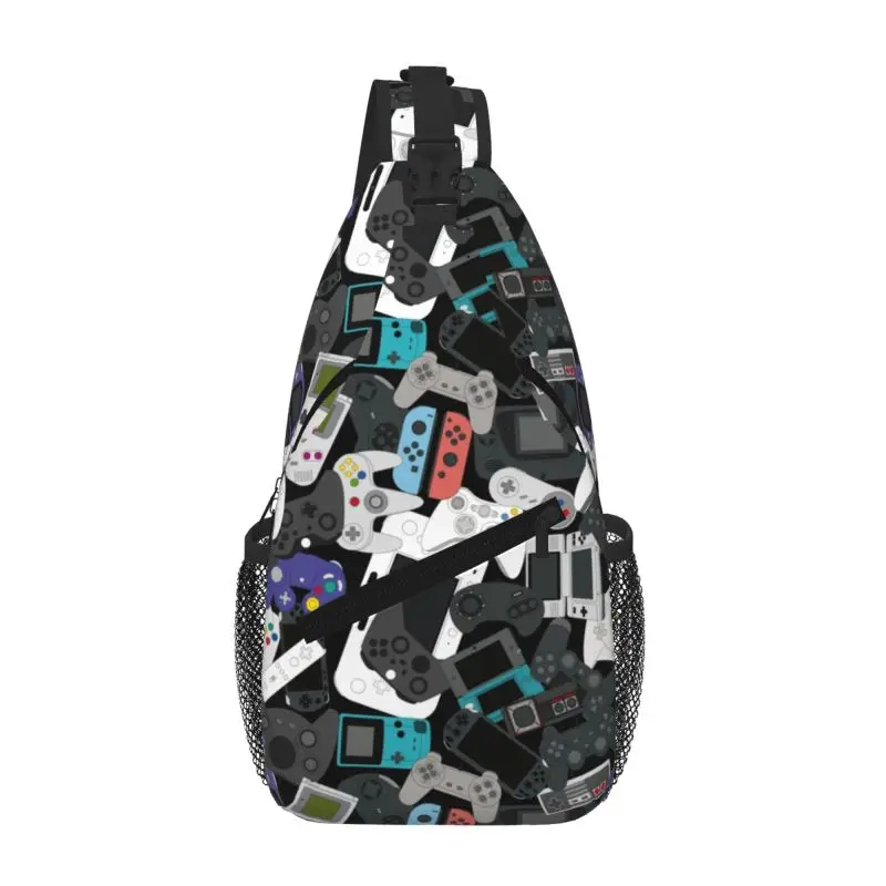 

Game Controller Sling Chest Bag Customized Gamer Gift Crossbody Shoulder Backpack for Men Travel Hiking Daypack