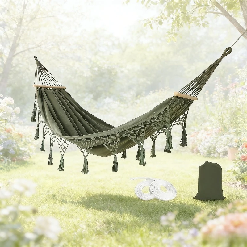bohemian-style-canvas-tassel-hammock-outdoor-terrace-portable-hammock-outdoor-porch-courtyard-garden-leisure-hammock-300x150cm