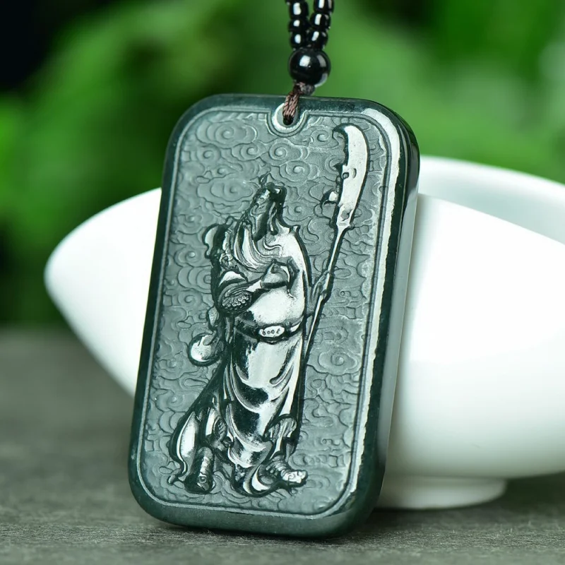 

Hetian Thousand-Hand Guanyin Maitreya Buddha Pendant Qing Jade Guan Gong Twelve Zodiac Hanging Ornament