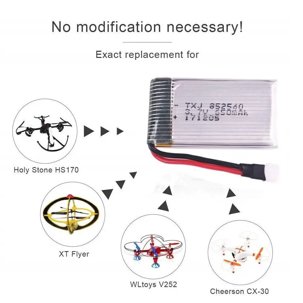 Drone Batteries 3.7V 650mAh 25C Lipo Rechargeable Battery w/ Charger for SYMA X5 X5C X5C X5SC X5SW UAV Drone Quadcopter