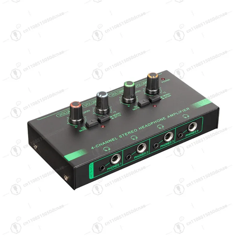 RGB Light Professional 4 6 Channel Headphone Amplifier Lossless Sound Monitor Multi Channel Distributor