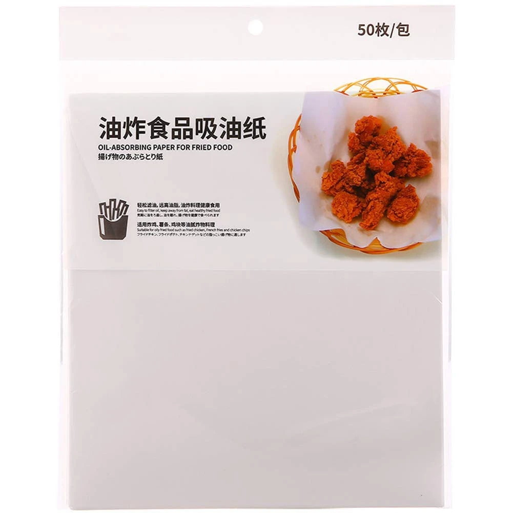 50PCs kitchen fried food oil absorption paper