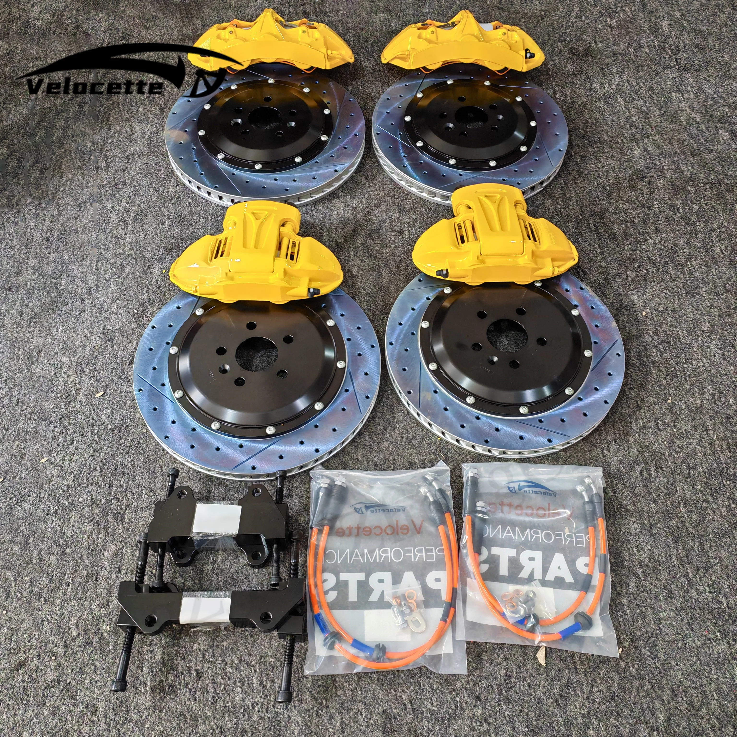 

Передние 6-поршневые тормозные суппорты, задний 4-поршневой комплект больших тормозов с роторами 355/380 для Geely 6, CX5, B5, GV80, MK2