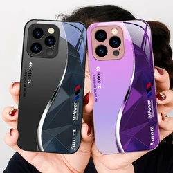 Geometric Element Black For IPhone 16 Plus 15 14 13 12 Mini 11 Pro Max X XS XR 7 8 Plus 2022 Tempered Glass Phone Case