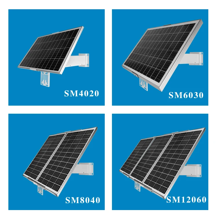 Factory Price 60AH 120W Solar Panel 18650 Battery Inside Solar Power Outdoor Waterproof Solar for CCTV  Use