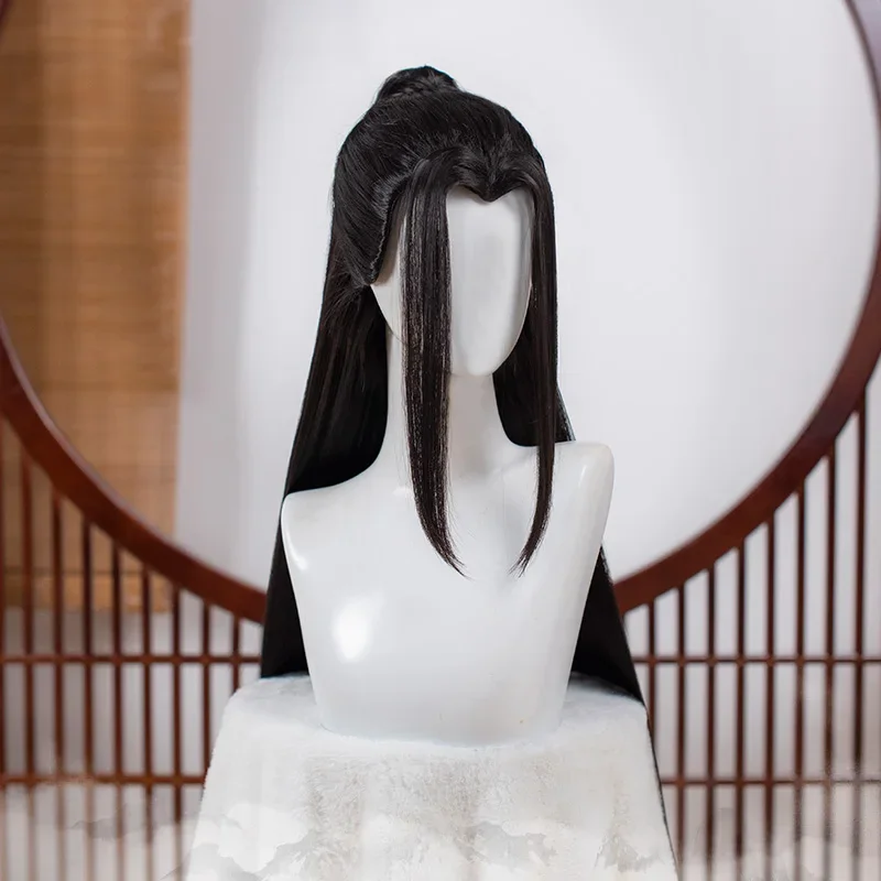 

Grandmaster of Demonic Cultivation Mo Dao Zu Shi Wen Qing Cosplay Wig Black Long Ponytail Heat Resistant Hair Halloween Costume