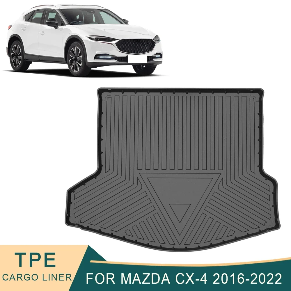 

For Mazda CX-4 2016-2023 2-Wheel Drive Auto Car Cargo Liner All-Weather TPE Trunk Mats Waterproof Tray Trunk Carpet Accessory