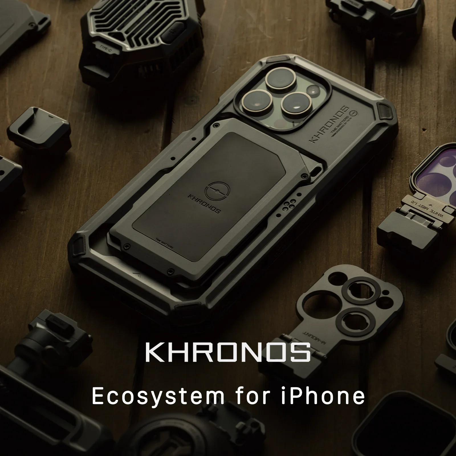 TILTA Khronos for iPhone Cage  15 Pro/15 Pro Max Cage  Ecosystem Accessorise Quick Release Live Fill Light Phone Filter