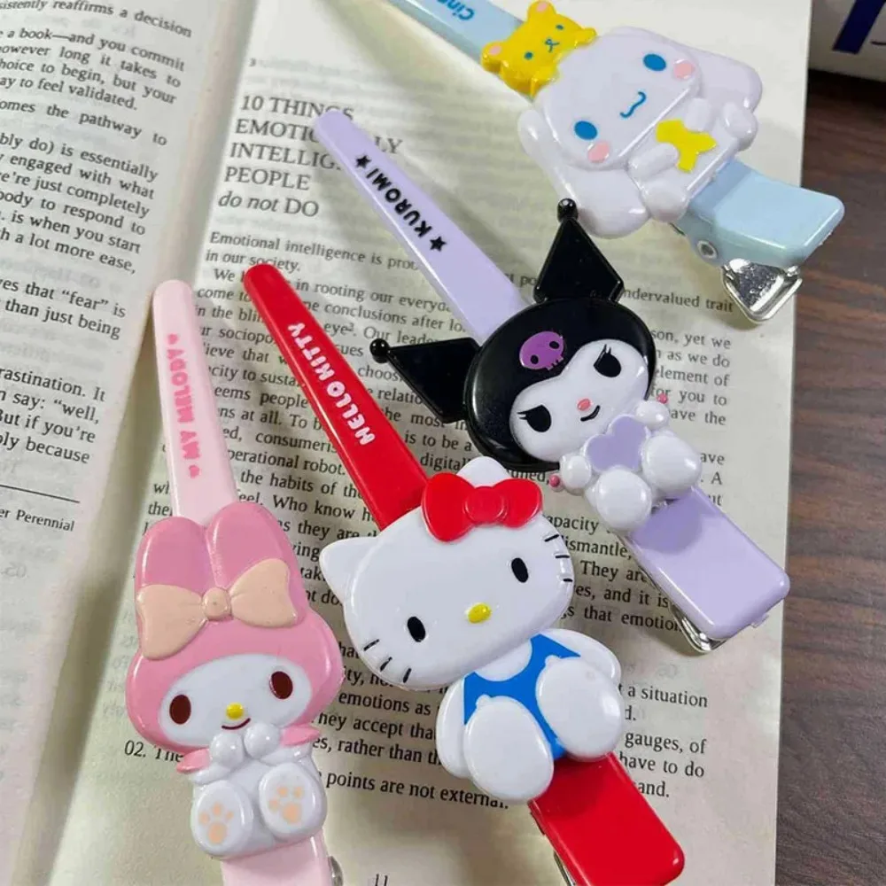 

Sanrio Hello Kitty, милые аниме-мультяшные заколки Kuromi Cinnamoroll My Melody, модные аксессуары для волос, праздничные подарки