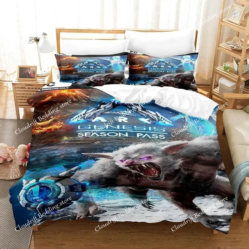 3D Print Game ARK Genesis Season Bedding Set Single Twin Full Queen King Size Bed Set Teenager Bedroom Sheet Set Home Textiles