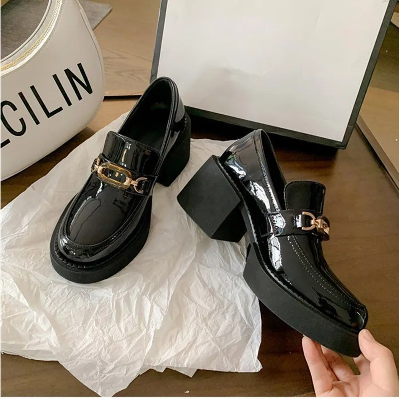 Brand Platform Shoes Women 2022 Women Mary Janes Shoes Fashion Pumps Zapatos De Mujer Low Cut Slip-on heels shoes for women