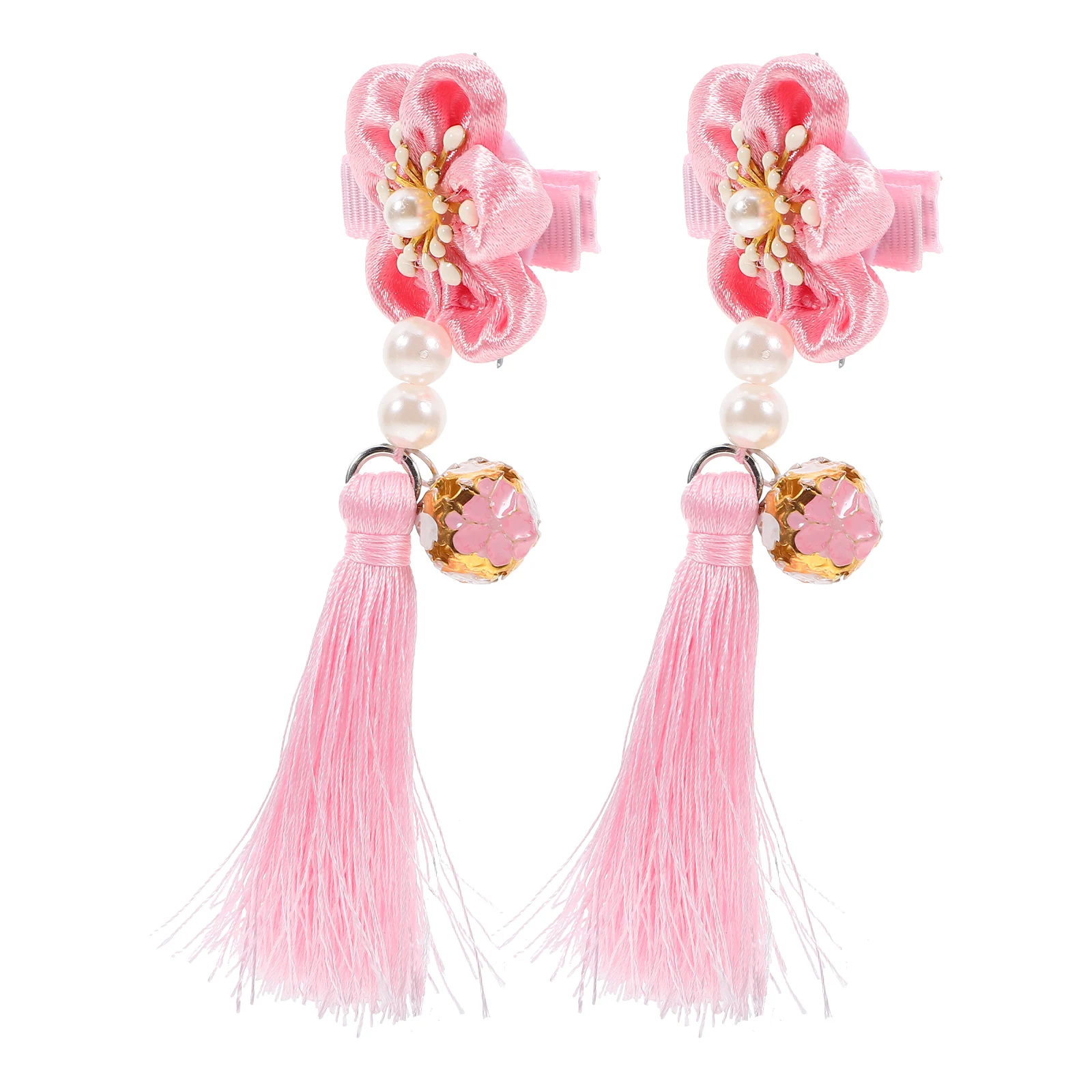

Tassel Hairpin Kids New Year Han Chinese Clothing Style Girls Hair Accessories Daily Use Tassel Hairpin Party Wedding