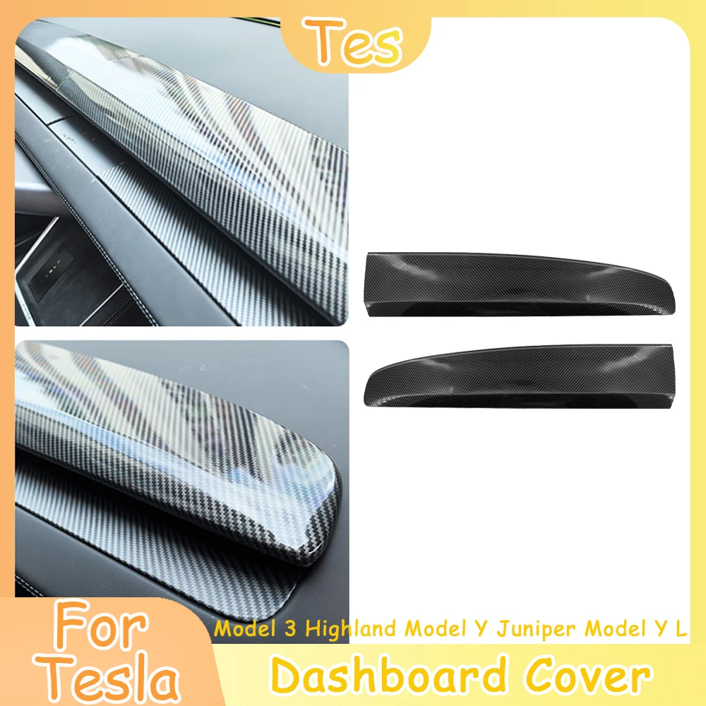 

Для Tesla Model 3 Highland Model Y Juniper Model Y L Крышка приборной панели 2025 ABS Обшивка панели Разделенная полоса Крышка Аксессуары для интерьера