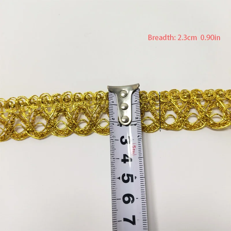 1 Card 20 Yards Metal Trim Gold Trim Sewing Materials Clothing DIY Hair Accessories Belt Accessories Craft Accessories