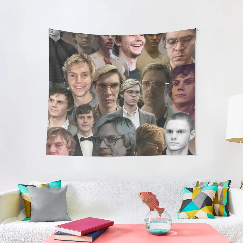 

evan peters photo collage high quality Tapestry Cute Room Things Decoration Room