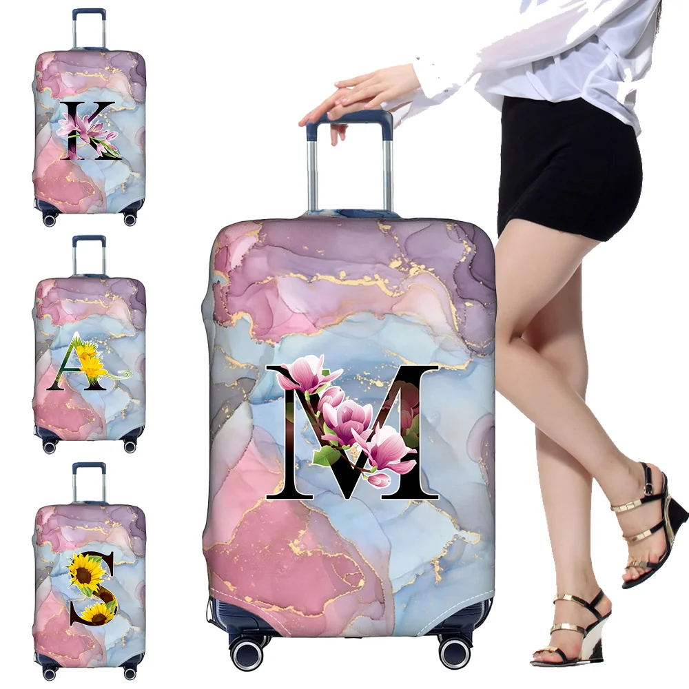 

Luggage Covers 18-32inch Protector Travel Luggage Suitcase Protective Cover Stretch Dust Covers Print Flower Color Series