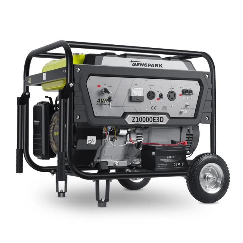 9kw Air-cooled Portable  Generator with Wheels