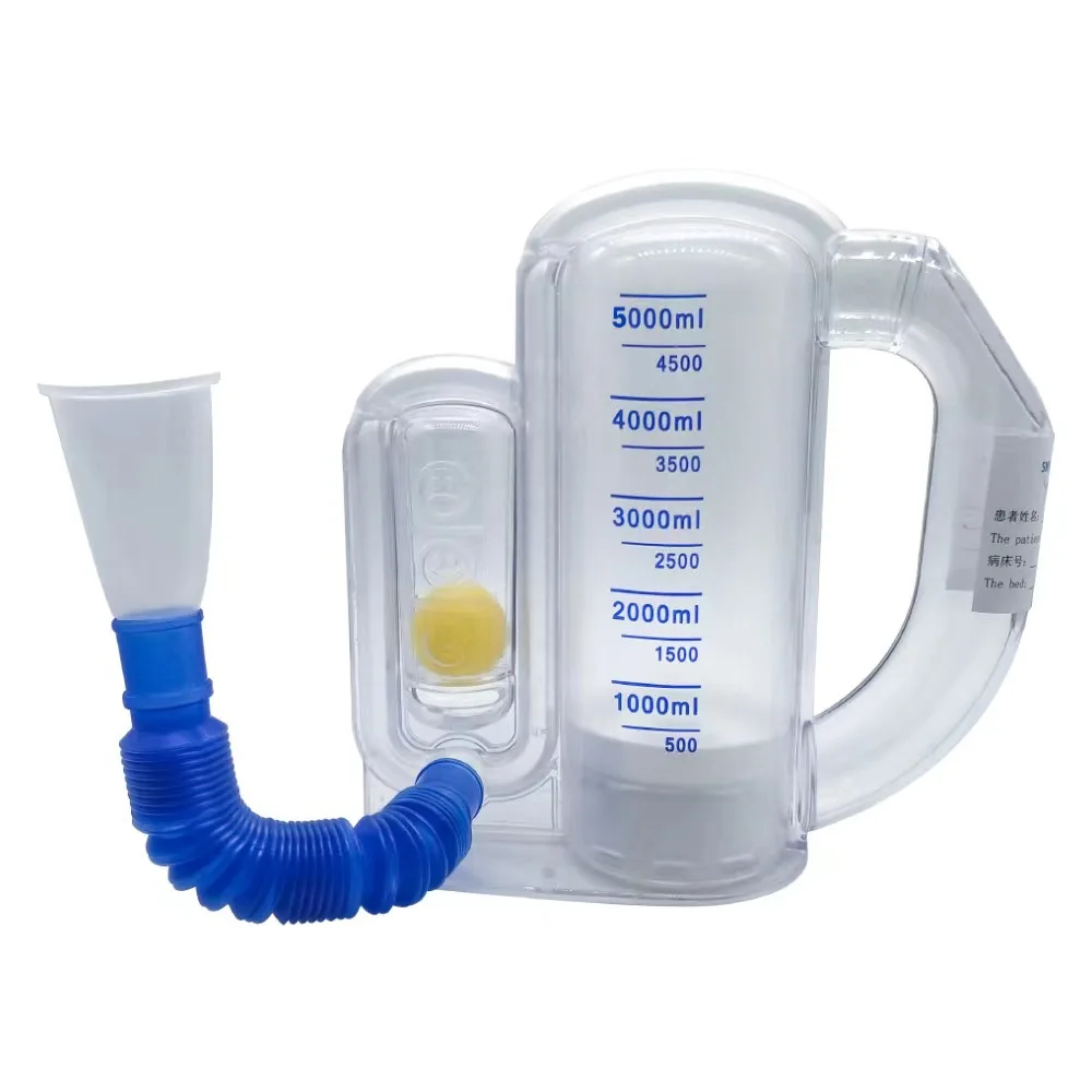 

High Quality One Ball 5000ml Respiratory Trainer Breathing Exerciser Spirometer for Breathing Trainer