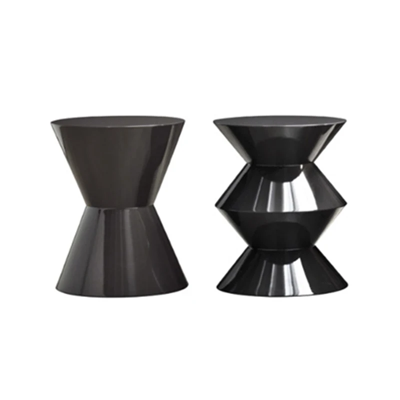 

European light luxury movable small coffee table Internet celebrity fiberglass two or three hourglass side table