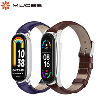 Mi Band 9 8 7 6 5 4 3 Strap Genuine Leather Band For Xiaomi Smart Band 8 Bracelet Miband 7 Watch Accessories