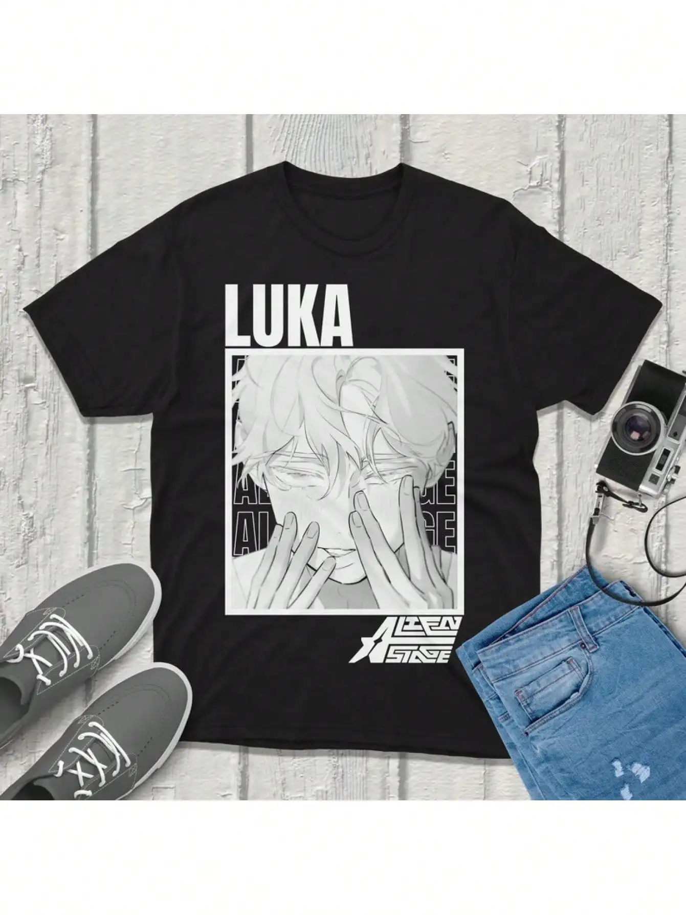 

Luka Alien Stage TShirt Vintage Streetwear Premium Quality Apparel Anime Tee Fanmerch ALNST Merchandise Anime Fans