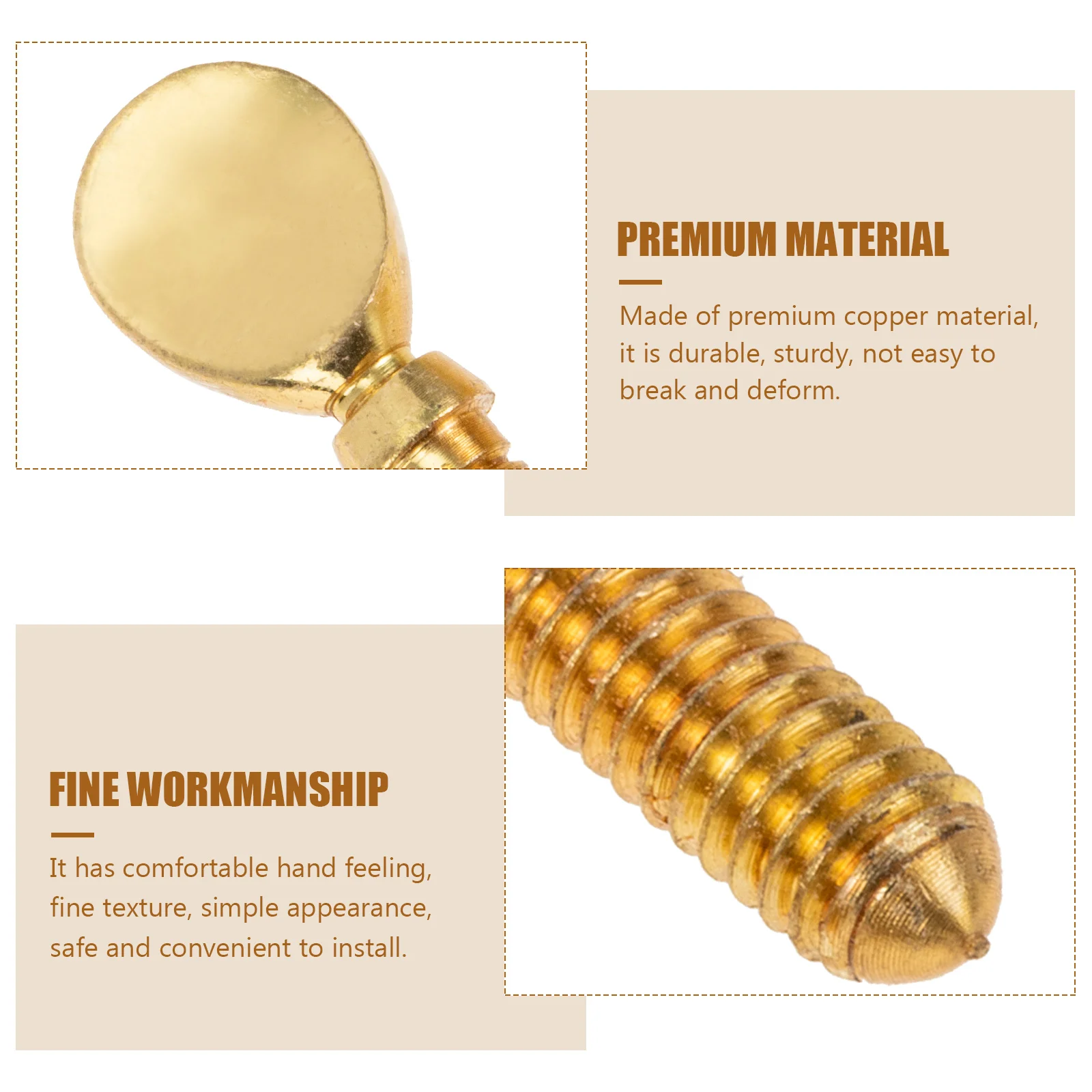 

2pcs Premium Copper Head Screws Durable Replacement For Flute Repairs Accessories Parts High Hardness Metal Screws Practical