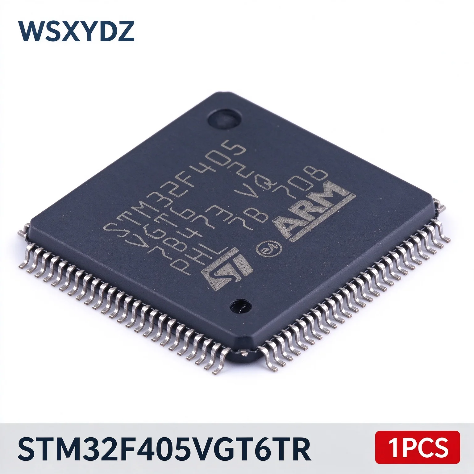 1PCS STM32F405VGT6TR ST High-Performance Cortex-M4 MCU 168MHz 1MB Flash LQFP100 ART FSMC USB CAN New Original（109）