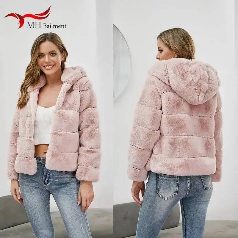 

Женское зимнее пальто из искусственного меха, роскошное Брендовое модное пушистое пальто, Толстая теплая меховая куртка, высокое качество, короткая женская верхняя одежда