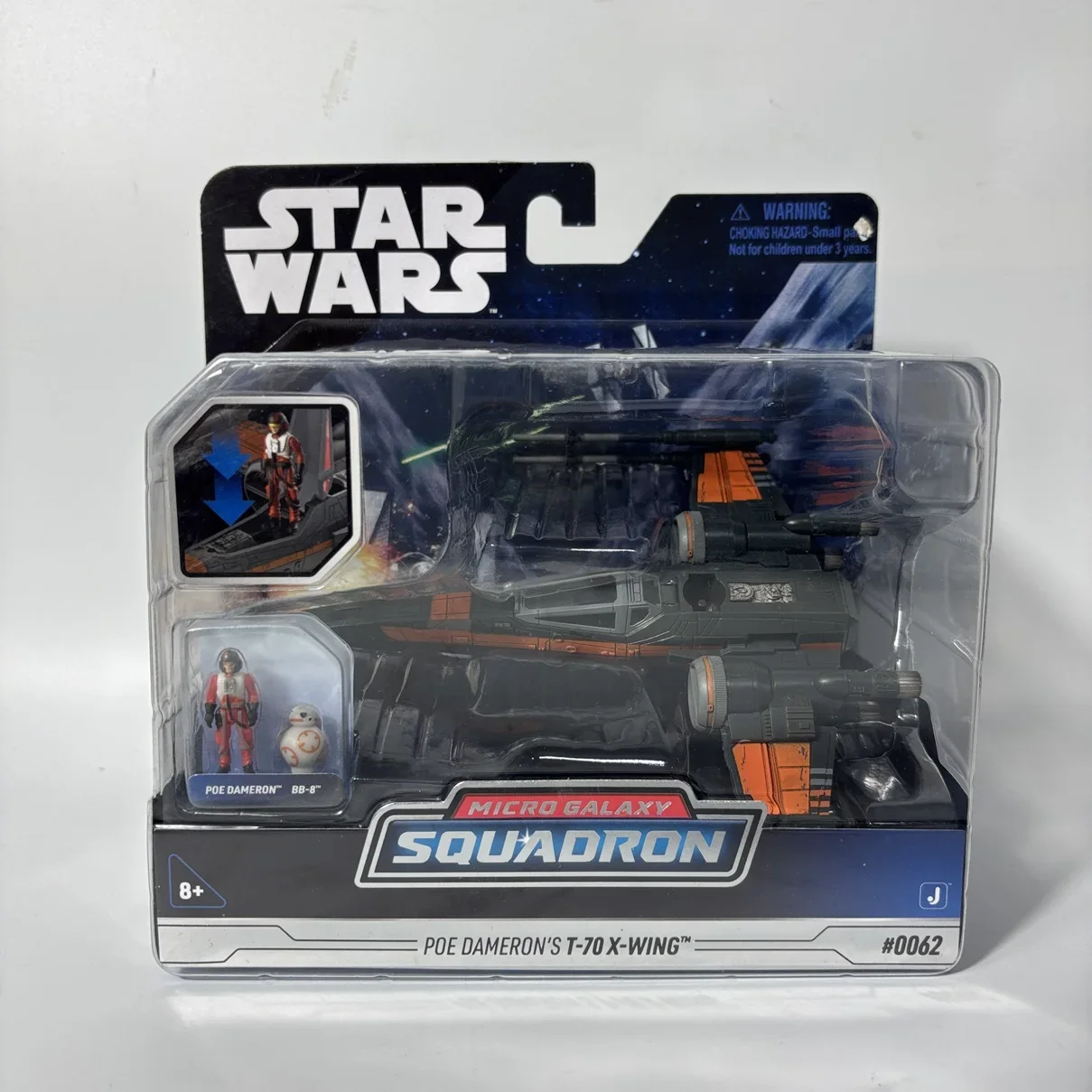 Star Wars Micro Galaxy Squadron Serie T-70 X-Wing Tie Fighter A Wing Obi Wang Jedi Interceptor Class Vehicle Figure Mol Toy - view 5