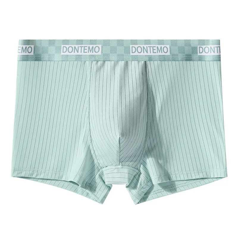 

4Pcs Ice Silk Men's Underwear Men's Cool Breathable Boxers Antibacterial High-end Trendy Boxers Large Size Mens Panties трусы
