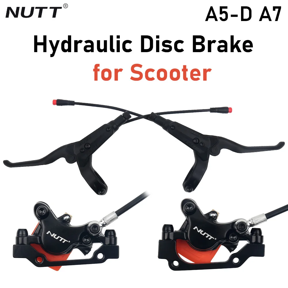 NUTT Electric Scooter Hydraulic Disc Brake With Sensor 2 Pin Male 140 160mm Power Off Brakes for Scooter