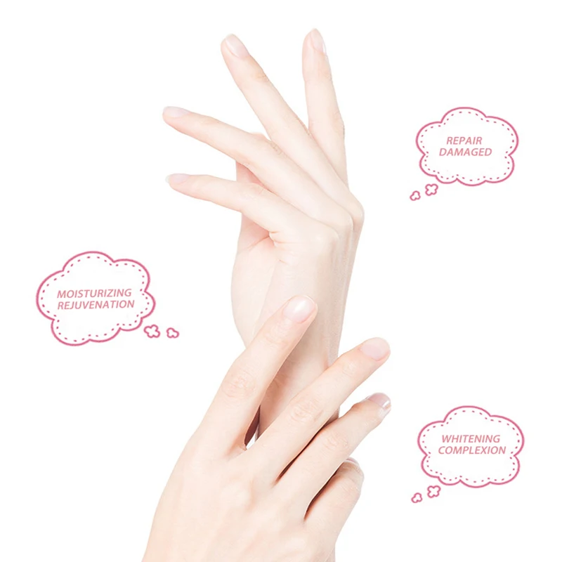 5 أزواج النياسيناميد حليب الماعز قناع اليد الأيدي أقنعة تبييض ترطيب التقشير مكافحة الشيخوخة الأيدي منتجات العناية بالبشرة