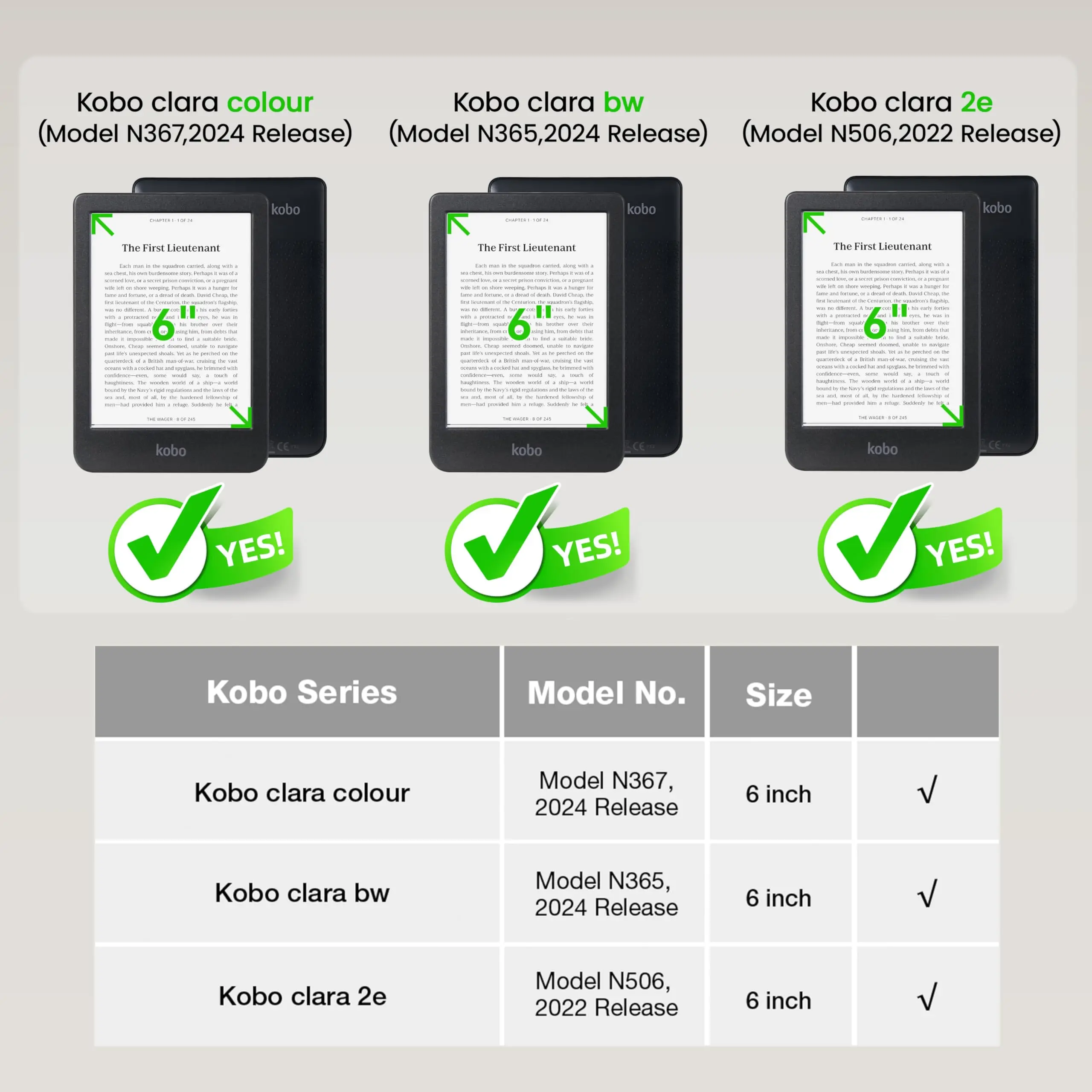 Case for Kobo Clara Colour(2024)/Clara BW/Clara 2E 6" （Model：N367/N365/N506），Cover with Origami Stand & Auto Wake/Sleep, view 2