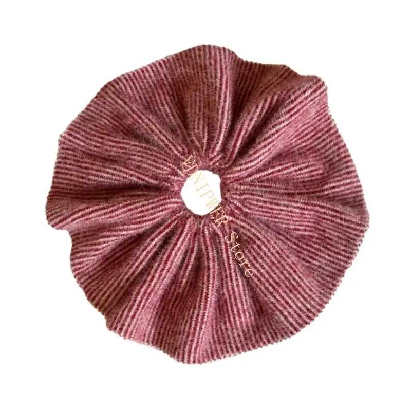 Stretchy French Knitted Scrunchies Large Hairband For Casual Sport Outfits D08E