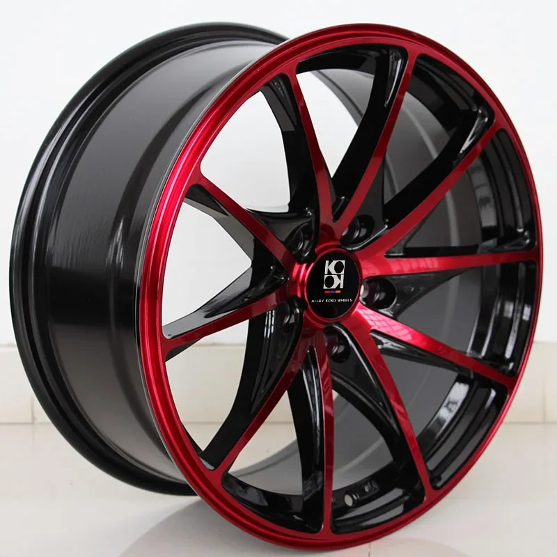 17/18/19/20inch Red Spokes Black Rim Cast Alloy Wheel Hub Car Wheels