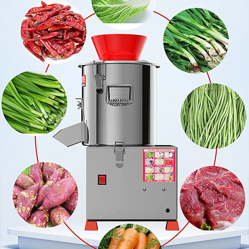 Food Cutter Commercial Electric Vegetable Shredder Particle Vegetable Trapping Machine Breeding and Feeding Chicken 750W