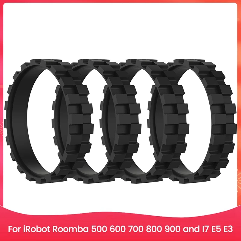 

B46B-4 упаковки сменных шин для Irobot Roomba серии 500, 600, 700, 800 900 и I7 E5 E3, колеса для подметальных роботов, шины