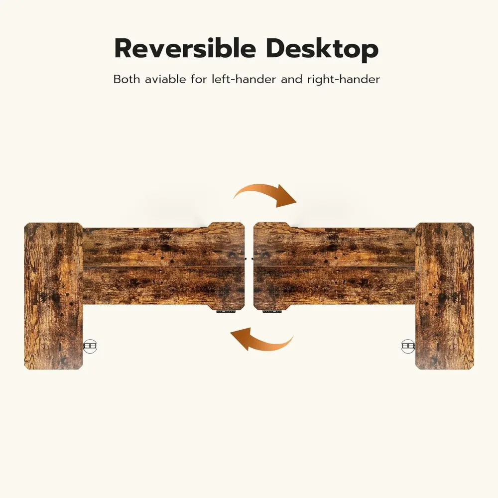 59 "reversível em forma de l mesa de pé elétrica altura ajustável jogos levante-se mesa de canto sentar suporte escritório em casa computador des