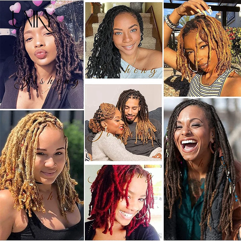 Dreadlocks Loc Extensions Menselijk Vlechten Haar Afro Kinky Krullend Gehaakte Vlechten Dread Locs Hair Extensions Bulk Haar Voor Vlechten