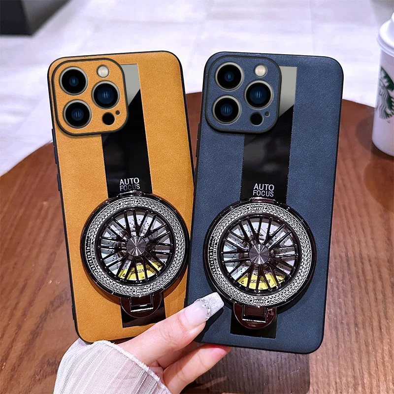 

Luxury Matte Magnetic Case for iPhone 16 15 14 13 12 11 Pro Max Plus Back Ring Holder Magsafe Cover Silicone Frame Leather Cases