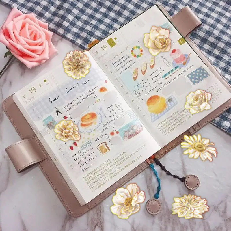 สติกเกอร์วินเทจสำหรับ stiker Journal วารสาร stiker Buku kliping ดอกไม้ผีเสื้อรูปลอกย้อนยุคงานฝีมือ DIY อัลบัมภาพ