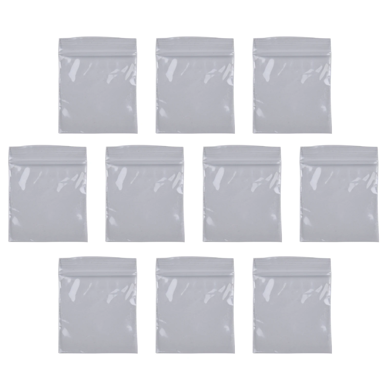 100pcs Small Clear Bags Plastic Bags Handle Self-Zip Resealable Plastic Bags Food Packaging Party Favor Bags