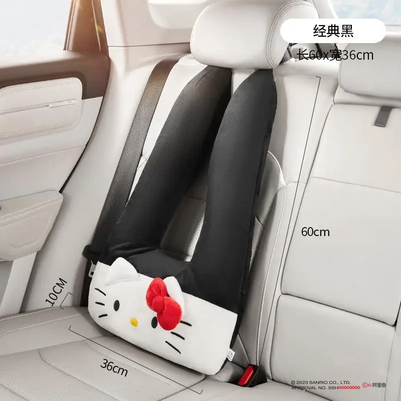 2024 Japanese Sanrio Car Pillow Pp Cotton H-Shaped Hellokitty Kuromi Melody Car Rear Seat Sleeping Pillow Four Seasons Universal