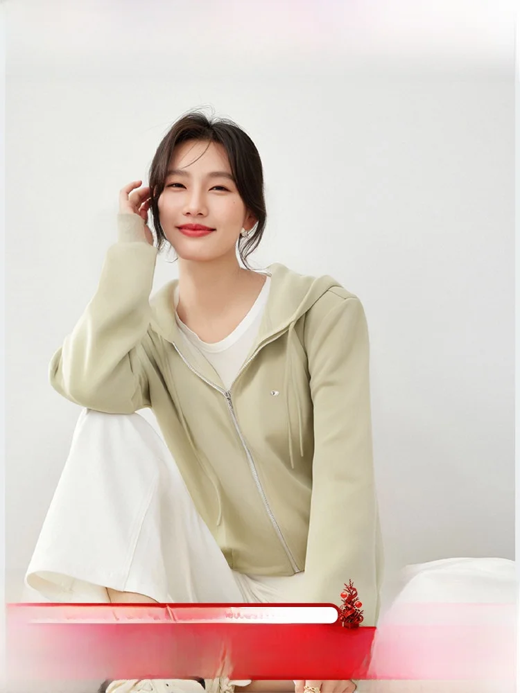 

Hooded Open Cardigan Sweatirt Women's Fall Faion oulder Drop Sves ort Sli Top Quali Cotton Polyester Spandex