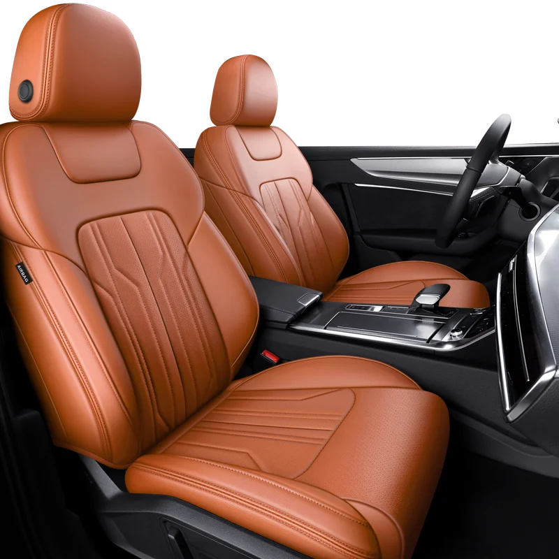 Custom Fit Car Accessories Seat Covers For 5 Seats Full Set Top Quality Leather Specific For Audi A4 A6 Q3 Q5