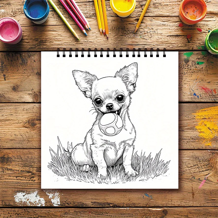 كتاب تلوين الجرو على شكل زهرة للبالغين - 8.27 × 8.27 بوصة، 22 صفحة، هو هدية مثالية لمحبي الكلاب.