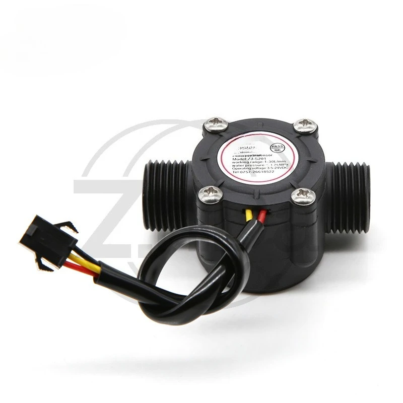 ZJ-S201 Hall Effect Water Flow Sensor G1/2 External Thread 4 Inch DN15 for Instant Water Heater - External Thread Water Meter