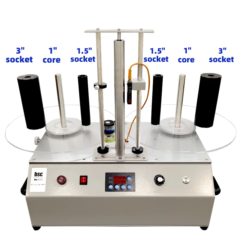 Roll to Roll Automatic Counting Label Pieces and Meters Label Rewinding Suitable Maximum Label Width 350mm Labeling Machine