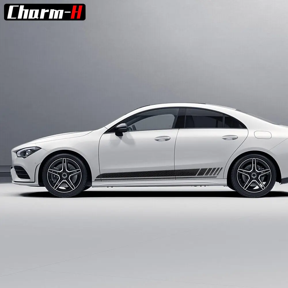 ملصق خطوط جانبية لغطاء السيارة لسيارة Mercedes Benz CLA C118 CLA220 250E CLA35 CLA45